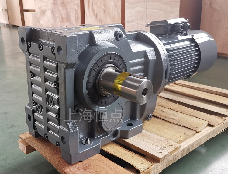 K87減速機 配制動電機 單軸A輸出 灰色漆 實物圖