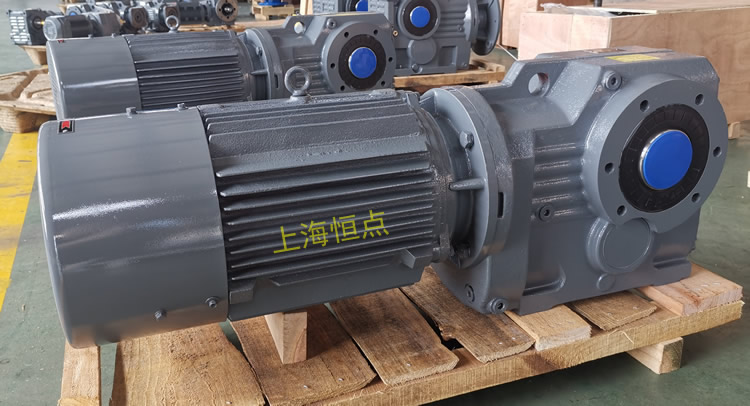 KA87減速機 輸入變頻電機 輸出通孔 實物照片