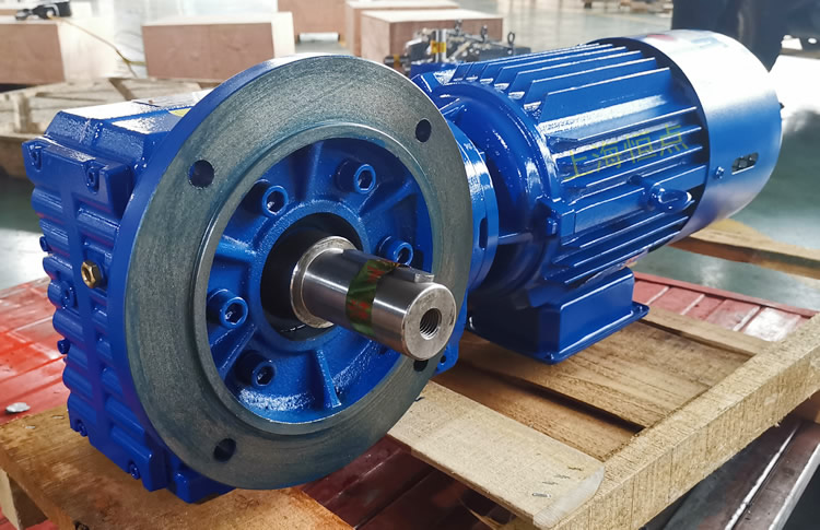 KF67減速機 輸入配制動電機 輸出左法蘭+軸 實物圖 - 上海恒點