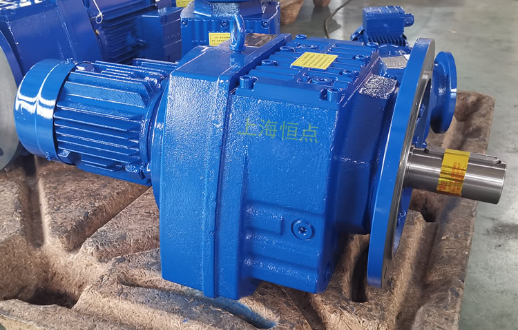 RF87減速機，立式安裝，輸入配電機，實物照片如下