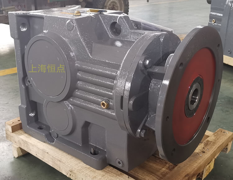 K97減速機，輸入配電機法蘭端蓋，右輸出單軸，實物圖如下