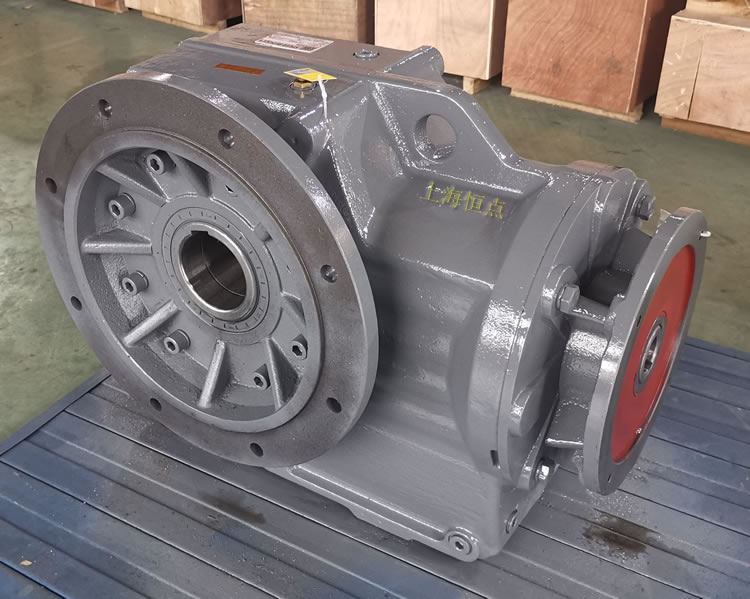 KAF107減速機 輸入配過度圓法蘭 輸出配通孔+輸出法蘭 -上海恒點