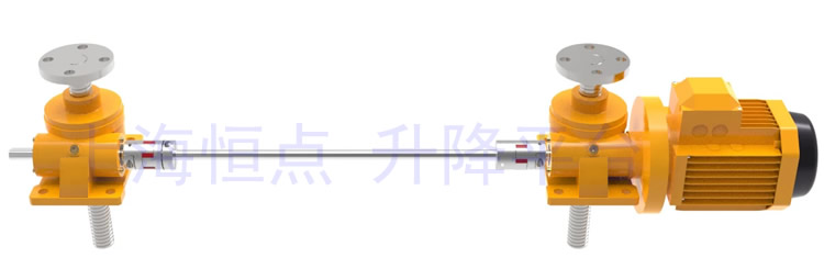 SWL系列直線型升降平台，電機直聯側放實物圖